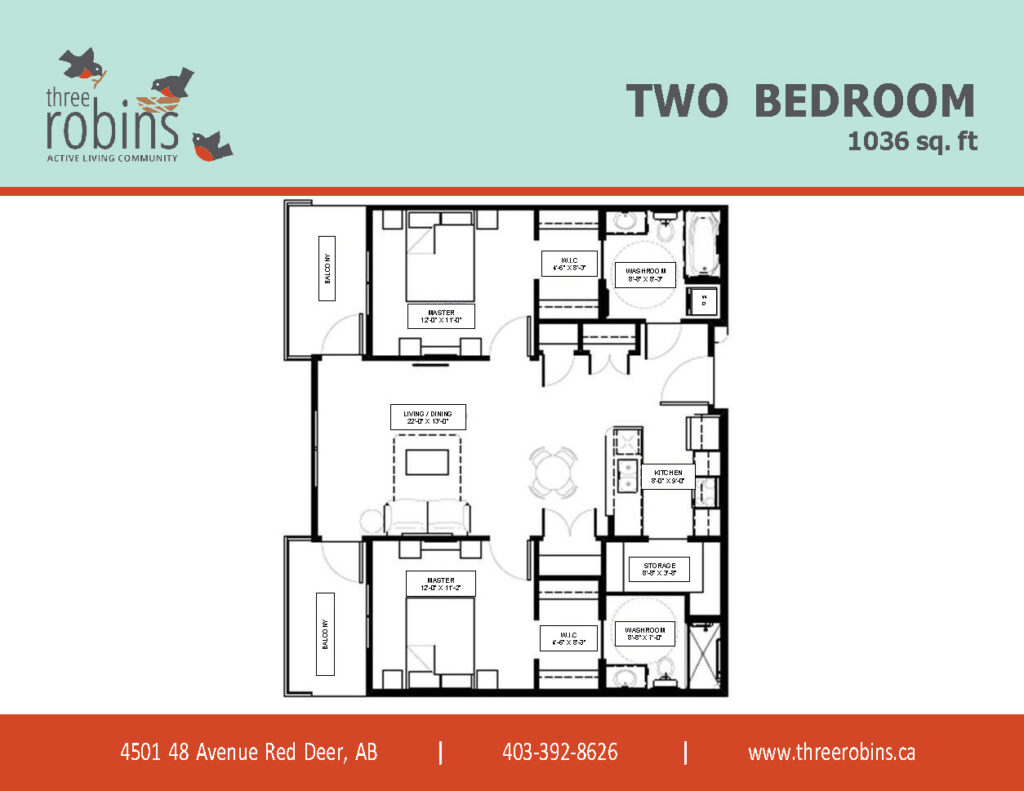 Three Robins Red Deer Two Bedroom